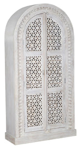 Kalah Indian Hand Carved Solid Wooden Cupboard Wardrobe D49